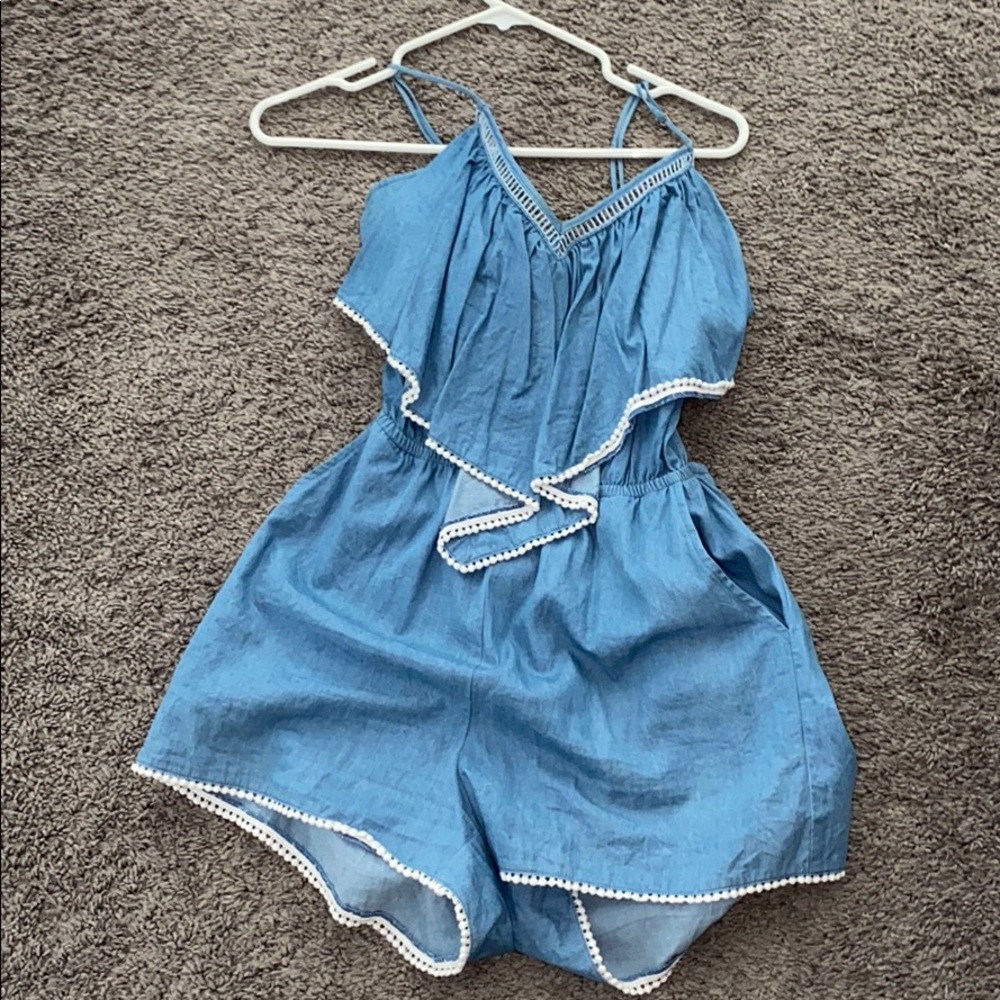 Denim like romper
